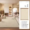 Alfombra color crema para sala de estar, sofá nuevo estilo mid-century, tapete grueso para el suelo, alfombra impermeable y fácil de limpiar de color liso para el dormitorio