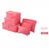 Conjunto de Viagem de 6 Peças Tecido Oxford Multifuncional Bolsa de Cosméticos Organizador de Lingerie Sutiã Bolsa para Sapatos Bolsa de Cosméticos Conjunto de Seis Peças
