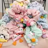 Elástico de Cabelo Renda Floral Ursinho Estilo Coreano, Novo Scrunchie Vazado de Luxo Estilo Francês Acessório de Cabelo