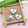 Serie de Botones de Corazón Electrochapados Resina Accesorios para Joyería DIY Funda de Teléfono Celular Agujero Parche para Zapato Pasador Accesorios para el Cabello Material