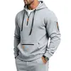 Moletom com Capuz Versátil Masculino Pesado Americano Outono 2026 Solto Com Pelúcia Interna Quente Esportes ao Ar Livre Casual Roupa de Trabalho