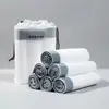 Sacos de Lixo Grandes, Extra Grossos, com Cordão de Fechamento Manual para Uso Doméstico, Sacos de Lixo Brancos, Sacolas Verdes Específicas para Cozinha