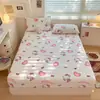 Funda de colchón de terciopelo de leche Sanrio, funda protectora anti-suciedad y a prueba de polvo Simmons, colchón de fibra de coco, funda de cama de Taiwán, sábana cálida, transfronterizo