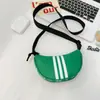 Bolsa de Bollo Casual para Niños y Niñas Bolsa Cruzada Ultraligera Hombro Único Simple Versátil de Moda Genial Bolsa Rayada con Letras para Niños