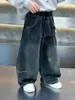 Pantalones vaqueros para niño, colección primavera/otoño, nuevo estilo 2026, con colgante de estrella de cinco puntas, pantalones de moda, pantalones largos de otoño para niños, pantalones casuales