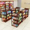 Estanterías de Isla, Exhibidores para Supermercados, Tiendas de Snacks, Productos Maternos e Infantiles, Gabinetes de Isla Multifuncionales de Combinación Libre para Tiendas de Conveniencia