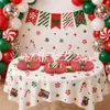 Estilo Dulce Navideño Bandera de Tirar de Cumpleaños Tema de Dulces Pancarta de Letras Decoración Colgante en Espiral Decoraciones para Cupcakes