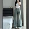 Plus size Retro Old Wide Leg Jeans Mulheres Nova Cintura Alta Mergulhada Solta Emagrecimento Forma de Pêra Calças Longas Da Moda