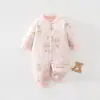 Ropa para bebé recién nacido, mameluco cálido de una pieza, ropa de otoño e invierno, mameluco acolchado de 40 g, ropa antibacterial para exteriores