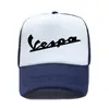 Serie de estampado de letras Vespa grupo de gorra de red de esponja estudiantes compran gorra de pico de pato impresión de LOGO personalizado moda hombres y mujeres