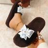 Pantuflas Antideslizantes de Aspecto Elegante para Mujer Otoño e Invierno 2025 Nueva Moda Versátiles Planas de Suela Suave Antideslizantes para Mujer