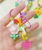 Chaveiro Criativo Colorido de Flor Tulipa Feito à Mão DIY Letra Pequeno Fresco Fofo Argola de Chaveiro Enfeites para Pendurar na Bolsa