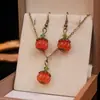 Nuevas Joyas Europeas y Americanas Transfronterizas Simple Retro Colgante de Calabaza Gotas de Agua Halloween Pendientes Distintivos Pendientes Divertidos