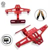 Accesorios de Modificación para Motocicleta Soporte Universal para Matrícula de Cola Corta con Luz LED y Juego Combinado de Luces Intermitentes