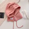 Invierno Nuevo Estilo Coreano Versátil Color Sólido Sombrero Cortavientos para Mujer Cálido Protección para los Oídos Bufanda con Capucha para el Cuello Gorro de Lana Tejido Venta al por Mayor
