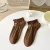 Meias Criativas Novas para Mulheres Estilo College Ursinho Cartoon, Meias Soquete para Primavera e Outono, Série Fina Baixa Estilo Japonês Ins de Verão