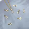 Amazon Transfronterizo Collar de Zirconia de 26 Letras Moda Colgante de Diamante Completo Joyería Creativa Letra Cadena de Clavícula Onda de Agua