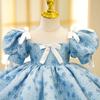 Vestido infantil Vestido de princesa Vestido transfronteiriço para meninas Vestido de anfitrião para apresentação de piano Vestido de banquete de aniversário para meninas Vestido pontão