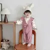 Novas Roupas de Bebê para o Outono: Macacão de Princesa para Menina Recém-Nascida, Roupa para Lua Cheia e Centésimo Dia, Macacão de Engatinhar para Sair
