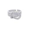 Estilo Coreano ins Estilo Frío Lujo Ligero Nicho Anillo Cinturón de Cintura para Mujer Celebridad en Línea Diseño de Alta Gama Distintivo Zircón Abierto Dedo Índice