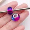 1 Serie Púrpura Resina Rayas de Fideos Agujero Grande Cuentas DIY Pulsera de Cuentas Pulsera Accesorios de Joyería Paquete de Materiales