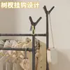 Secador de Roupas Simples de Duas Hastes Doméstico Transfronteiriço Porta-Objetos Cabideiro de Chão para Quarto Cabideiro Porta-Sapatos e Chapéus