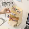 Porta-canetas Inclinado Caixa de Armazenamento de Mesa Material de Papelaria para Escritório Organizador de Mesa Diversos Prateleira de Armazenamento para Dormitório de Estudante