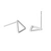 Brincos de pino em prata S925 da moda brincos pequenos e requintados brincos geométricos de triângulo brincos simples atacado