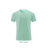Camiseta de Manga Corta para Hombre, Ropa Transpirable de Seda de Hielo de Secado Rápido, Camiseta Deportiva para Correr, Ropa de Fitness, Ropa Deportiva y de Ocio de Manga Media con Cuello Redondo para Entrenamiento