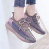 Novos Sapatos Femininos de Coco Primavera e Verão 2024 Tênis Casual Tecido Voador Tendência 350 Sapatos de Malha Respirável Femininos para Casais
