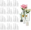Juego de Jarrones Pequeños Decorativos de Vidrio Vintage Transparente Estilo Ins, Jarrón de Flores y Botella de Aromaterapia, El Más Vendido Transfronterizo con un Toque de Lujo