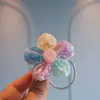 Dopamina Flor Colorida Goma para el Cabello Dulce Cola de Caballo para Niña Cuerda para el Cabello Ins Alta Elasticidad Banda de Goma Duradera Anillo para el Cabello
