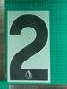 24-25 Premier League Preto (23cm) Pacote Adulto Colecionado A Estampagem de Números e Letras em Jersey Número Pasta para Transferência Térmica
