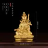 Novos ornamentos de estátua de Buda de latão estilo Xizang 6cm: Deus da Riqueza Amarelo, Padmasambhava, Avalokiteshvara de Quatro Braços, Manjushri decorações para casa