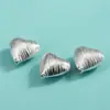 Prata Esterlina S925 Prata Lisa Feito à Mão Contas de Amor Contas de Coração de Pêssego Escovadas DIY Cristal de Cabelo Acessórios para Pulseira de Cristal