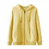 Sudadera con capucha de algodón con cremallera de 300g con hombros caídos, Color liso casual, Otoño e Invierno, Personalizable DIY con estampado de patrón, logo, Uniforme de clase