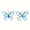 Pendientes acrílicos de Amazon transfronterizos pendientes de mariposa de dibujos animados pendientes con colgante de espacio diseño personalizado pendientes de tachuela de mariposa