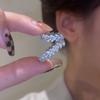 Pendientes de Clip con Pedrería Micro-Nicho para Mujeres Sin Perforaciones, Estilo Genial, Diseño de Alta Gama, Nuevos Pendientes de Moda
