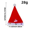 Chapéu de natal infantil adulto chapéu de natal de pelúcia vermelha chapéu luminoso led suprimentos de decoração de natal