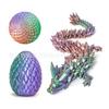 Explosiones transfronterizas Impresión 3D huevo de dragón de piña adornos creativos juego de dragón de cristal articulaciones móviles regalo de Navidad