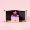 Regalo de San Valentín Collar de Proyección Joyería Caja de Regalo Oso Enamorado Rosa Puerta Doble Rosa Flor Eterna Hecho a Mano