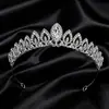 Coroa de Cabeça Nupcial Luxuosa e Elegante, Coroa de Aniversário de Princesa, Acessório de Cabelo Coroa Estilo Coreano, Faixa de Cabeça Brilhante de Strass em Liga