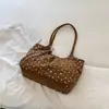 Bolsa tote de bolinhas estilo literário coreano, nova coleção outono 2026, elegante e única, grande capacidade, bolsa de ombro da moda