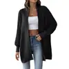 Amazon 2026 nova exportação transfronteiriça de vestuário feminino, cardigã suéter simples e elegante, versátil de corte solto, top multicolorido