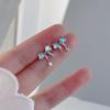 Novos Brincos Coloridos de Laço com Diamante Flash Moda Feminina Temperamento Nicho Estrela Franja Senso de Design Brincos ao Vivo