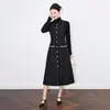 2431610-Nanyou Estilo Francés Estilo Rico Industria Pesada Seda Brillante Trenzada Estilo Pequeño Aroma Vestido Largo Sin Mangas para Mujer