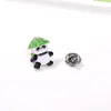 Broche Panda Estilo Chino Lindo Animal Insignia para Bolsa Ropa Accesorios para Bolsa Bambú Panda Gigante Cadena Pin de Solapa