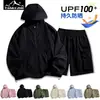 Traje de Protección Solar para Hombre Nuevo Verano Ropa de Protección Solar Shorts de Secado Rápido Transpirables para Exteriores Ropa Casual para Pareja Traje Anti-UV