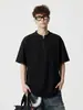 Meia-Zip Estilo Americano Marca Tendência Versátil Top 2026 Nova Moda Verão Masculina Solta Casual Manga Curta Camiseta para Homem