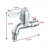 Grifo Automático para Lavadora de Cobre Extendido de 1/2 Pulgada con Doble Salida para Uso Doméstico, Una Entrada y Dos Salidas
